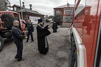 Молебны в пожарно-спасательных учреждениях Павловского Посада и Электрогорска