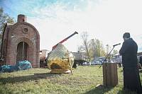 Освящение креста и купола строящейся Казанской часовни в Ногинске