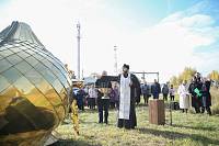 Освящение креста и купола строящейся Казанской часовни в Ногинске