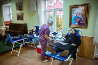 Сбор донорской крови в Троицком соборе г. Щелково