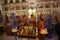 Архиерейское богослужение в Никольском храме деревни Полтево