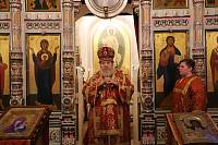 Архиерейское богослужение в Никольском храме деревни Полтево