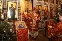 Архиерейское богослужение в Никольском храме деревни Полтево