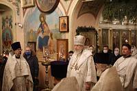 Архиерейское богослужение в Богоявленском храме села Бисерово