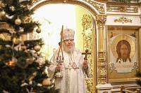 Архиерейское богослужение в Богоявленском храме села Бисерово