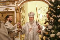 Архиерейское богослужение в Богоявленском храме села Бисерово