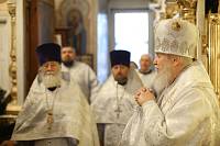 Архиерейское богослужение в Богоявленском храме села Бисерово