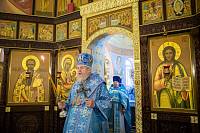Архиерейское богослужение в Князь-Владимирском храме деревни Новофрязино