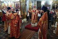 Архиерейское богослужение в Троицком храме деревни Павлино