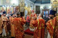 Архиерейское богослужение в Троицком храме деревни Павлино