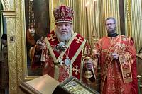 Архиерейское богослужение в Троицком храме деревни Павлино