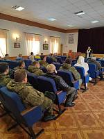 Молебен и беседа в воинской части Павловского Посада