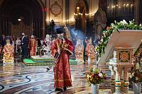 Пасхальная Великая вечерня в Храме Христа Спасителя