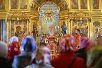 Архиерейское богослужение в Успенском храме села Богослово
