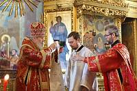 Архиерейское богослужение в Успенском храме села Богослово