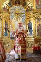 Архиерейское богослужение в Успенском храме села Богослово