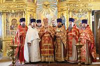 Архиерейское богослужение в Успенском храме села Богослово