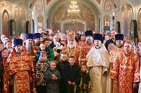 Архиерейское богослужение в Успенском храме села Богослово