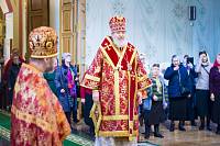 Архиерейское богослужение в Троицком храме села Шарапово