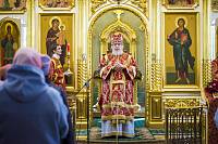 Архиерейское богослужение в Троицком храме села Шарапово