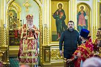 Архиерейское богослужение в Троицком храме села Шарапово