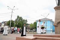 Возложение цветов к памятнику Святейшему Патриарху Пимену в Ногинске