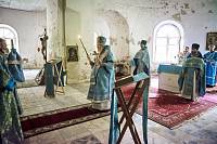 Архиерейское богослужение в Тихвинском храме села Евлево 