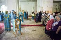 Архиерейское богослужение в Тихвинском храме села Евлево 