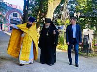 Архиерейское богослужение в Христорождественском храме села Заозерье 