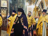 Архиерейское богослужение в Христорождественском храме села Заозерье 