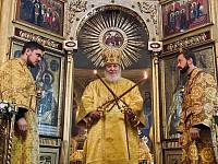 Архиерейское богослужение в Христорождественском храме села Заозерье 