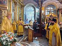 Архиерейское богослужение в Христорождественском храме села Заозерье 