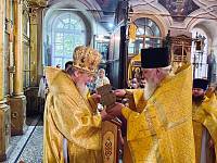 Архиерейское богослужение в Христорождественском храме села Заозерье 