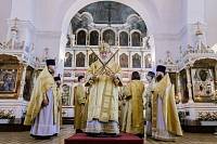 Архиерейское богослужение в Никольском храме села Ново-Загарье