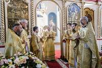Архиерейское богослужение в Никольском храме села Ново-Загарье