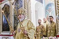 Архиерейское богослужение в Никольском храме села Ново-Загарье