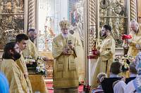 Архиерейское богослужение в Никольском храме села Ново-Загарье