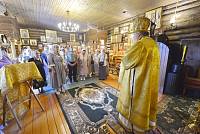 Архиерейское богослужение в Казанском храме деревни Леониха 