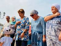 Освящение креста на купол Богоявленского храма посёлка Большие Дворы