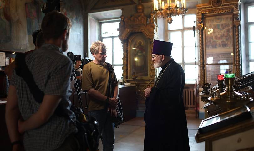 Сотрудники телеканала «Спас» в Ильинском храме села Мамонтово