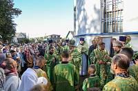 Архиерейское богослужение в Успенском храме села Стромынь 