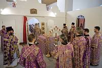 Архиерейское богослужение в Крестовоздвиженском храме города Орехово-Зуево 