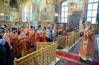 Престольный праздник в Троицком соборе города Щёлково 