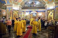 Архиерейское богослужение в Сергиевском храме деревни Алмазово 