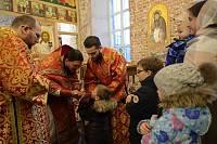 Архиерейское богослужение в Покровском храме деревни Пашнево 