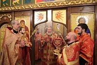 Архиерейское богослужение в Боголюбском храме деревни Поточино