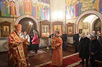 Архиерейское богослужение в Боголюбском храме деревни Поточино