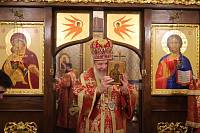 Архиерейское богослужение в Боголюбском храме деревни Поточино