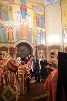 Архиерейское богослужение в Боголюбском храме деревни Поточино