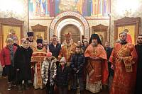 Архиерейское богослужение в Боголюбском храме деревни Поточино